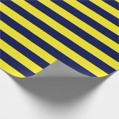 Papier voor grote marineblauw en gele stripes (Hoek)