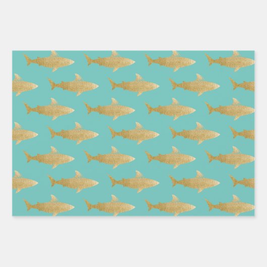 Papier voor haaienonmiddellijke verpakking Reeks 3 Inpakpapier Vel (Voorkant)