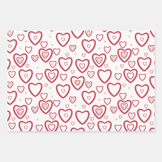 Papier voor het inpakken van liefde en hart inpakpapier vel (Voorkant 2)