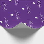Papier voor het inpakken van paarse hartslag, op m (Hoek)