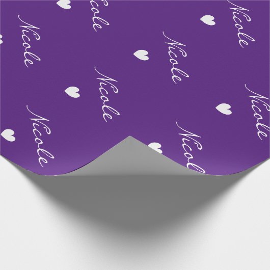 Papier voor het inpakken van paarse hartslag, op m (Hoek)