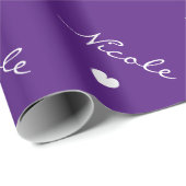 Papier voor het inpakken van paarse hartslag, op m (Rol Hoek)