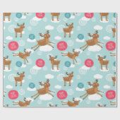 Papier voor het invullen van kerstcadeaus voor ren (Vlak)