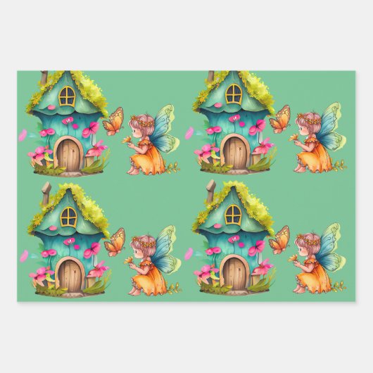 Papier voor het ompakken van airy variëteiten inpakpapier vel (Voorkant)