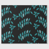 Papier voor het ompakken van Aqua en Black Tropica (Vlak)