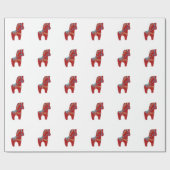 Papier voor het ompakken van dala Red Horse (Vlak)