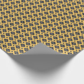 Papier voor het ompakken van gele en zwarte kledin (Hoek)