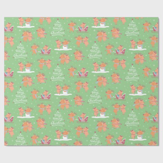 Papier voor het ompakken van kerst met fijne kerst (Vlak)