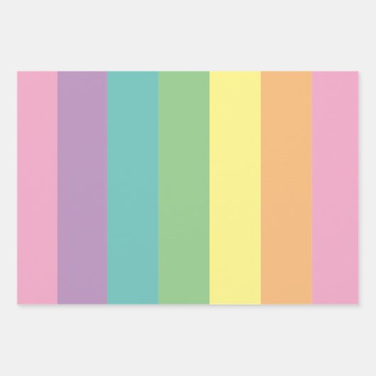 Papier voor het ompakken van regenboogstrips inpakpapier vel (Voorkant)