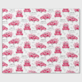  papier voor het ompakken van rode vrachtwagens (Vlak)