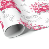  papier voor het ompakken van rode vrachtwagens (Rol Hoek)