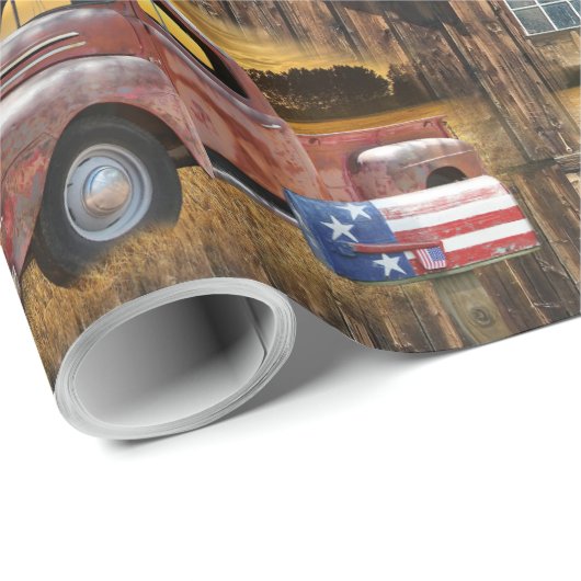  papier voor het ompakken van rode vrachtwagens (Rol Hoek)