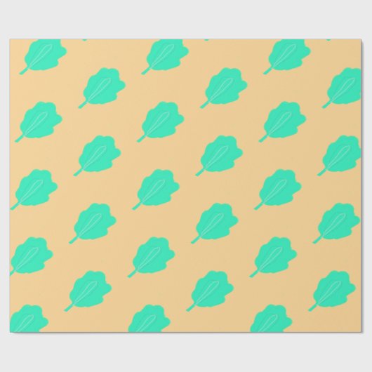 Papier voor het ompakken van Zee met turquoise Lea (Vlak)