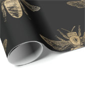 Papier voor het ompakken van zwarte en gouden koni (Rol Hoek)