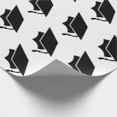 Papier voor het ompakken van zwarte en witte dop (Hoek)