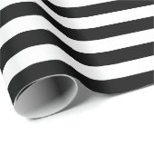 Papier voor het ompakken van zwarte en witte strep (Rol Hoek)