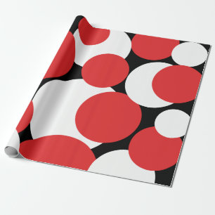 Papier voor het ompakken van zwarte, witte en rode
