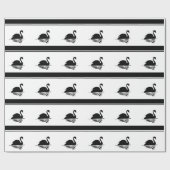 Papier voor het ontwerpen van zwarte en witte zwan (Vlak)