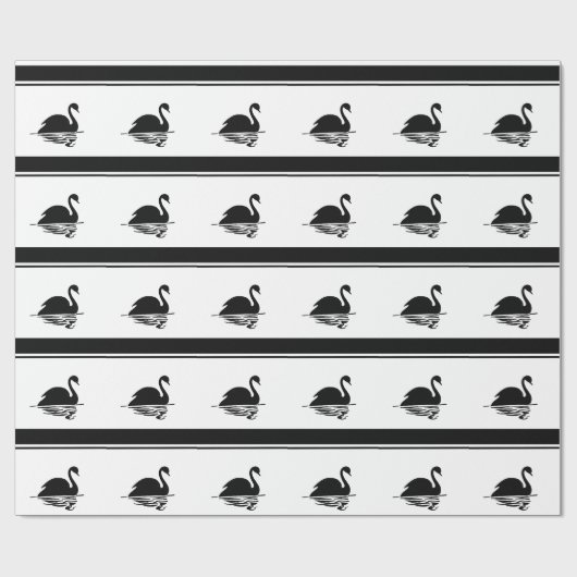 Papier voor het ontwerpen van zwarte en witte zwan (Vlak)