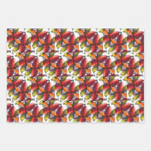 Papier voor het oppakken van groene en rode Spaans Inpakpapier Vel (Voorkant 2)