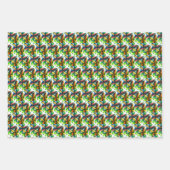 Papier voor het oppakken van groene en rode Spaans Inpakpapier Vel (Voorkant)