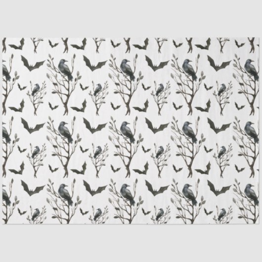 Papier voor het oppakken van raven Bat Halloween G (Voorkant)