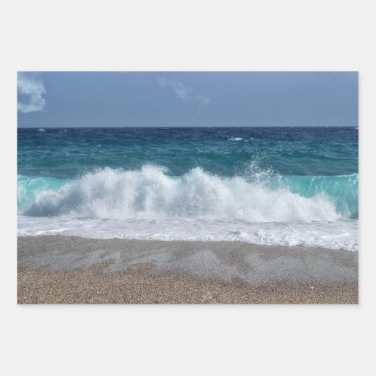 Papier voor het oppakken van turquoise Beach Inpakpapier Vel (Voorkant)