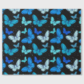 Papier voor het oppakken van zwarte en blauwe vlin (Vlak)