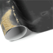 Papier voor het oppakken van zwarte en goudmarmer (Rol Hoek)