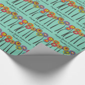 Papier voor het oprapen van cadeautjes voor lerare (Hoek)