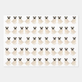 Papier voor het opvullen van pugs, set van 3 velle inpakpapier vel (Voorkant 2)