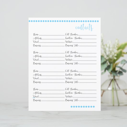 Papier voor het persboek | Baby Blue (Staand voorkant)