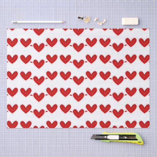 Papier voor het rode, rode hartritme (Craft)