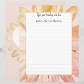 Papier voor het roze papierwerk van Daisy Floral (Voorkant / Achterkant)