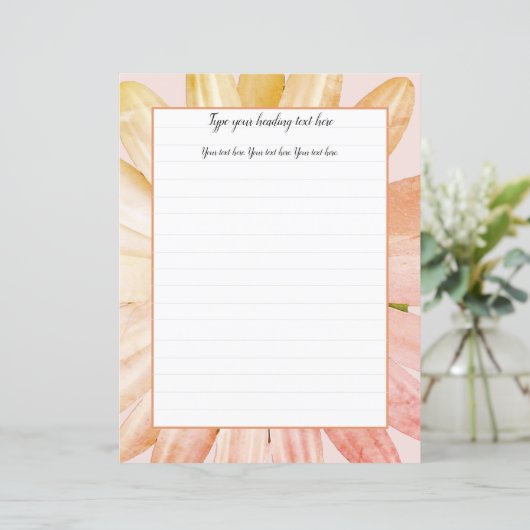 Papier voor het roze papierwerk van Daisy Floral (Staand voorkant)