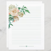 Papier voor het schrijven van blikjes - rozen voor (Voorkant / Achterkant)