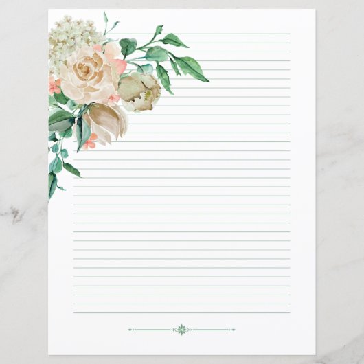 Papier voor het schrijven van blikjes - rozen voor (Voorkant)