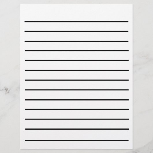Papier voor het schrijven van een vetgedrukte lijn (Voorkant)