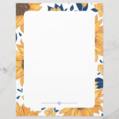 Papier voor het schrijven van Florence - zonnebloe (Voorkant)