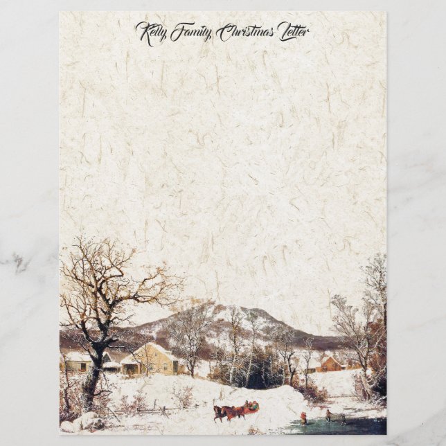 Papier voor het schrijven van kerstbrieven uit de  briefhoofd