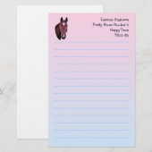 Papier voor het schrijven van  paarden (Voorkant / Achterkant)