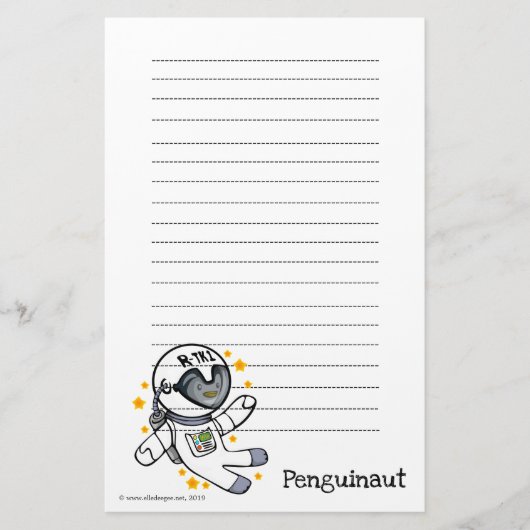 Papier voor het schrijven van pinguïnaut (Voorkant)