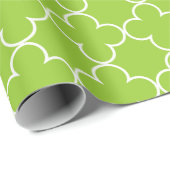 Papier voor het verpakken van Apple green quatrefo (Rol Hoek)