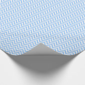 Papier voor het verpakken van babyblauw chevron (Hoek)