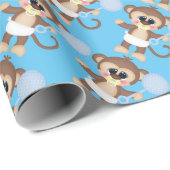 Papier voor het verpakken van babyjongetjes met be (Rol Hoek)