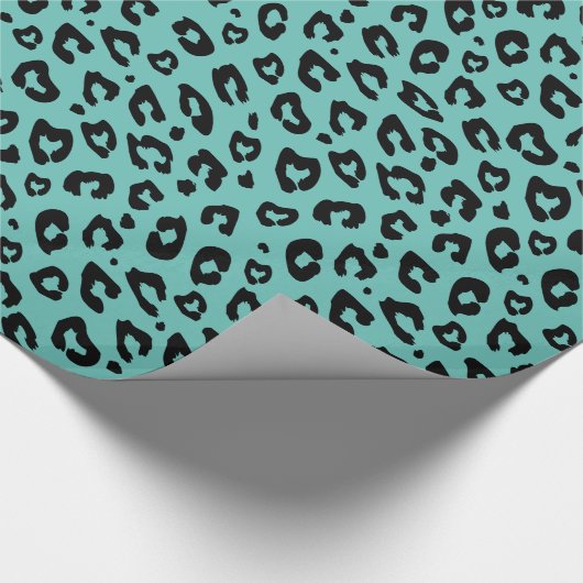 Papier voor het verpakken van blauwe luipaarden (Hoek)