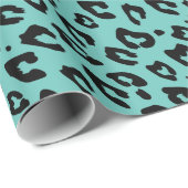 Papier voor het verpakken van blauwe luipaarden (Rol Hoek)