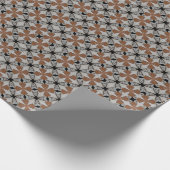 Papier voor het verpakken van bruine en zwarte fle (Hoek)