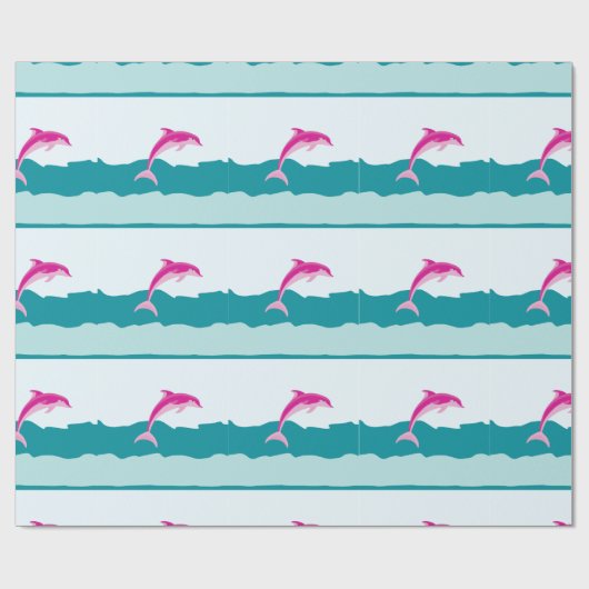 Papier voor het verpakken van dolfijnenthema's (Vlak)