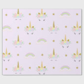 papier voor het verpakken van eenhoornBaby shower (Vlak)